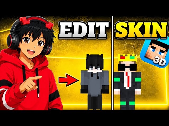 How To Make a Custom 3D Minecraft Skin Like SenpaiSpider! (Java + PE) 🔥