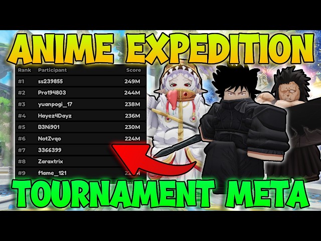 Anime Expeditions Tournament BEST Metas - How To GET 75M+ Damage Anime Expeditions Tournament!