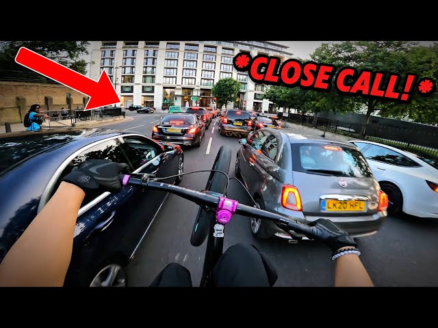 GoPro POV Wheelies Through London Traffic!! *CLOSE CALLS*