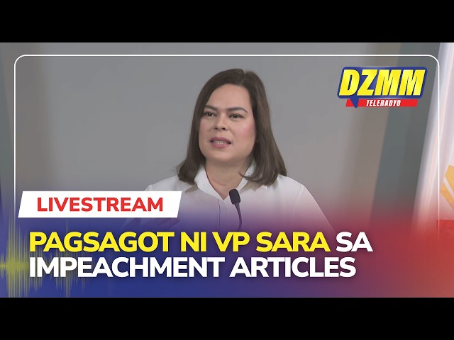 LIVE: VP Sara camp submits answer to impeachment articles | DZMM Teleradyo (01 June 2026)
