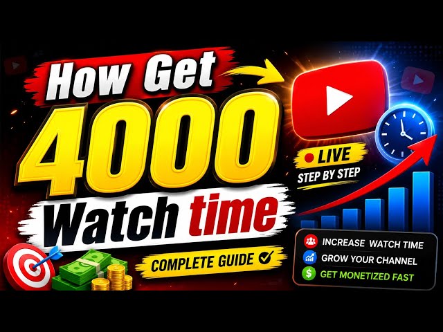 How to Get 4000 watch time free lifetime