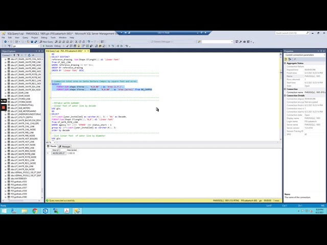 GIS data via SQL
