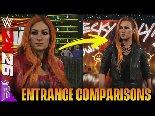 WWE 2K26 - WWE 2K25 Entrance Comparisons #1 #WWE2K26