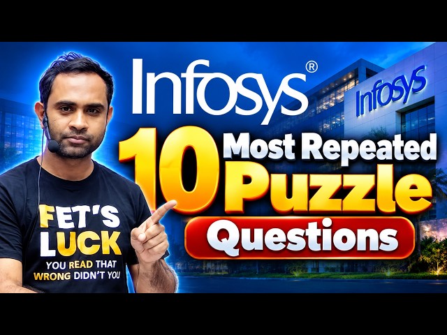 Infosys 10 Most Repeated Puzzle Questions | Infosys System Engineer Hiring