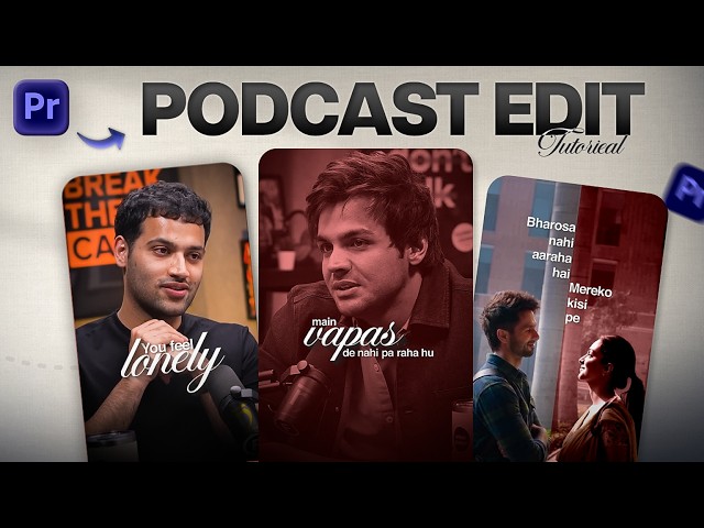 Viral Podcast Reel Editing in Premiere Pro | Minimal Text Animation Tutorial