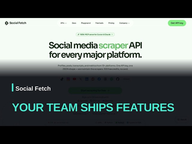 Social Fetch — Pull real-time data from any social platform via API