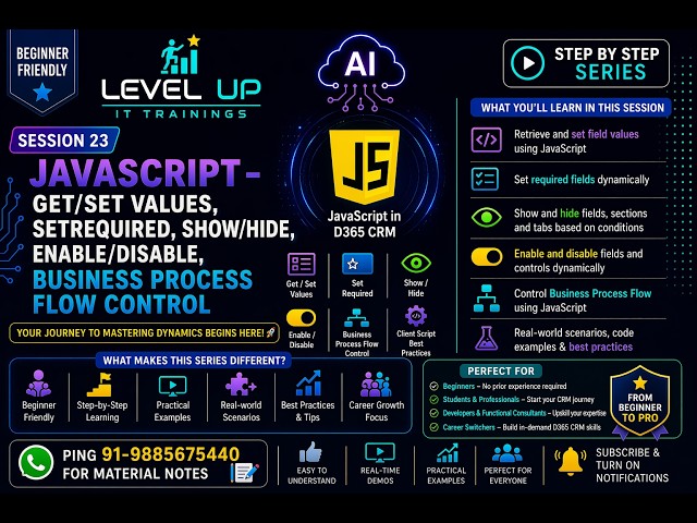 𝐉𝐚𝐯𝐚𝐒𝐜𝐫𝐢𝐩𝐭 - 𝐆𝐞𝐭𝐒𝐞𝐭 𝐕𝐚𝐥𝐮𝐞𝐬, 𝐒𝐞𝐭𝐑𝐞𝐪𝐮𝐢𝐫𝐞𝐝,𝐒𝐡𝐨𝐰𝐇𝐢𝐝𝐞,𝐄𝐧𝐚𝐛𝐥𝐞𝐃𝐢𝐬𝐚𝐛𝐥𝐞, 𝐁𝐮𝐬𝐢𝐧𝐞𝐬𝐬 𝐏𝐫𝐨𝐜𝐞𝐬𝐬 𝐅𝐥𝐨𝐰 𝐂𝐨𝐧𝐭𝐫𝐨𝐥 #js