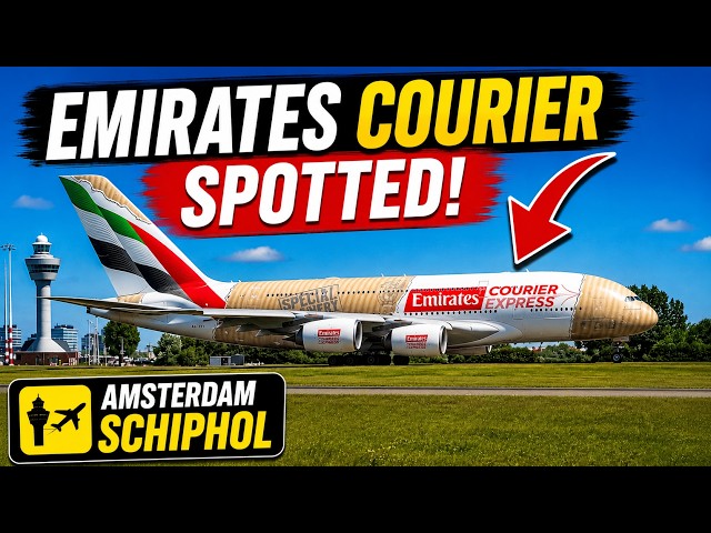 🔥 FIRST EVER Emirates "Courier Express" Spotted at Amsterdam Schiphol Airport! ✈️