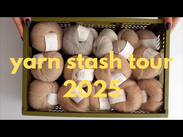 yarn stash tour 2025 | road to winding down my collection + free template to organize your stash