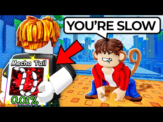 I Pretended to be a NOOB, Then used 0.01% MECHA TAIL (Speed Monkey Escape)
