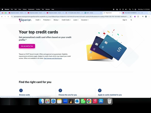 Steps To Apply For Credit Card on Experian tutorial