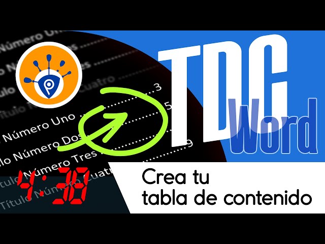 TDC Tabla de Contenido WORD2019 + Pincelbit2021