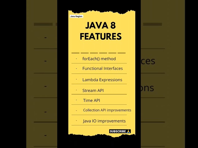 Java 8 features ! Java 8 interview questions ! Explain Java 8 features #shorts #shortvideo #viral