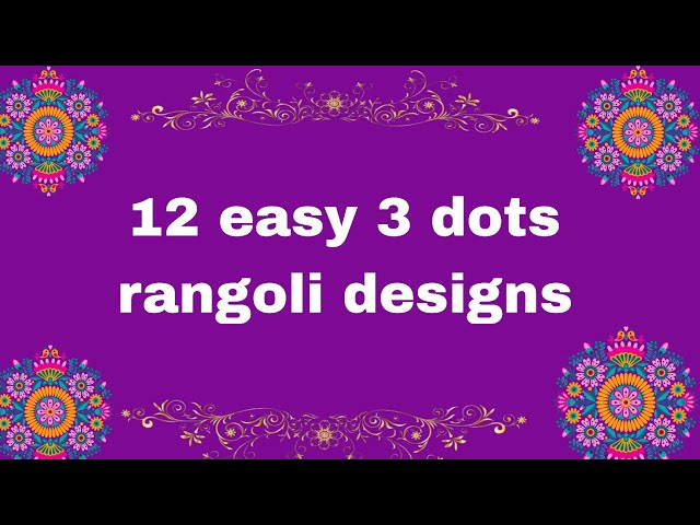 3*3 dots rangoli designs 🌺 simple and easy rangoli 🌺 muggulu kolam designs  | Manasvirangolidesigns 