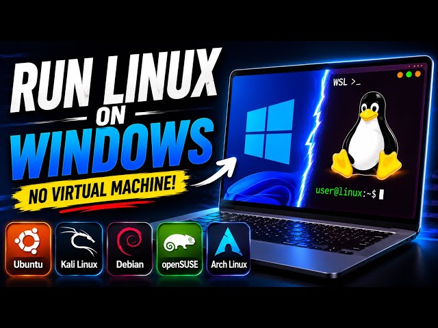 How to Install WSL on Windows 11 in 60 Seconds | Run Ubuntu, Kali & More