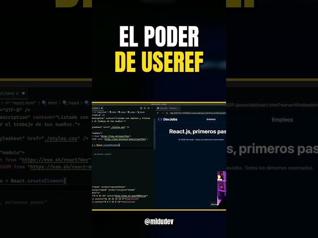 Cómo usar useRef para manipular el DOM sin renderizar #Shorts