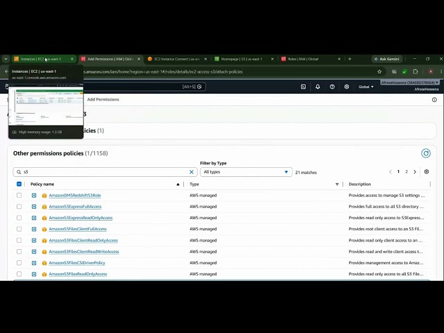 IAM Role for EC2 to access S3 by Afrose Hazeena #Studentmade | Ekascloud