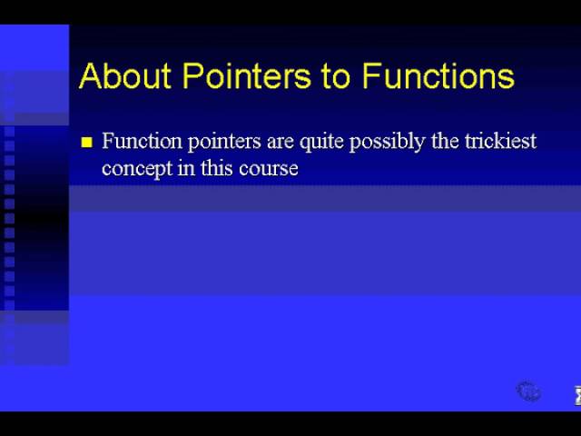 1901 C programming Function pointers