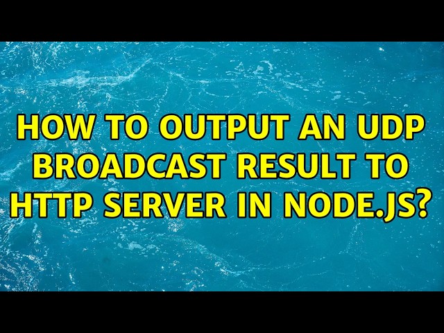 How to output an UDP broadcast result to http server in Node.js?