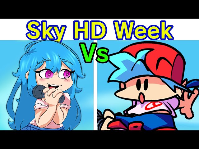 Friday Night Funkin' - VS Sky HD FULL WEEK + Cutscenes All Endings (FNF Mod/Hard) NOT Sky Remastered