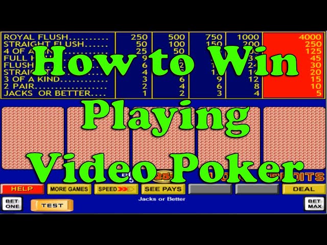How to Win Playing Video Poker & How it Works