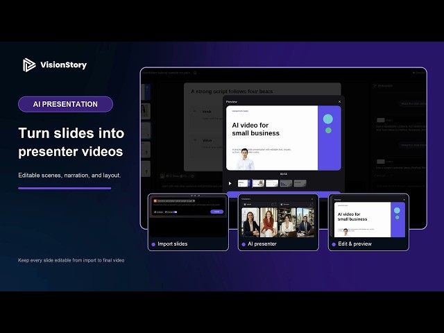 How to Turn PowerPoint into an AI Video | VisionStory Tutorial