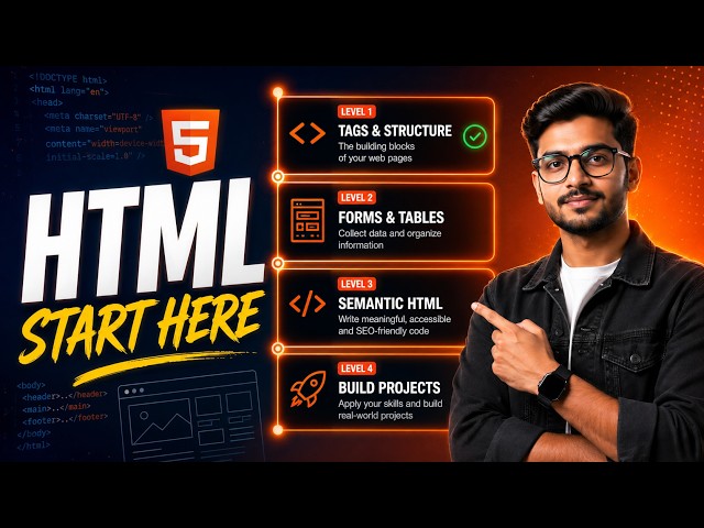 How I’d Learn HTML Today 🌐 (Step-by-Step Roadmap)