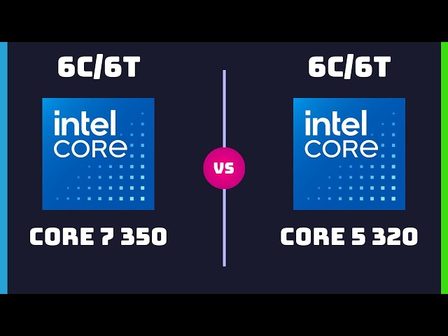 Intel Core 7 350 vs Intel Core 5 320 – CPU Comparison