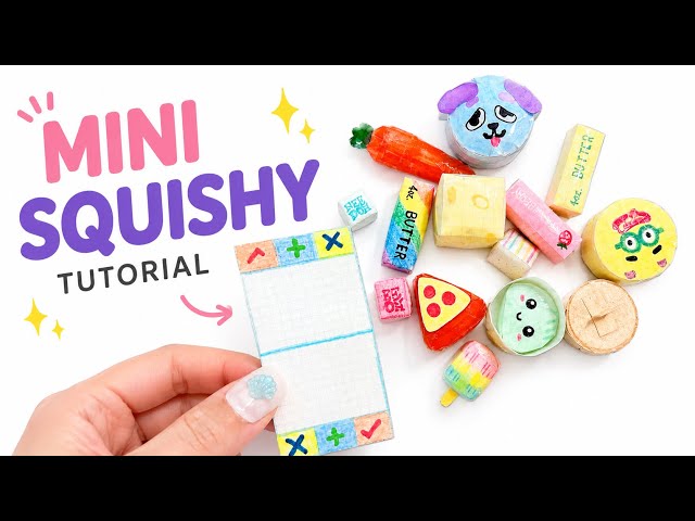 [Tutorial] Make Viral Mini Squishies & Trading Board! #papercraft 