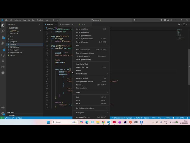 Build a FastAPI Llama Text Rewrite API