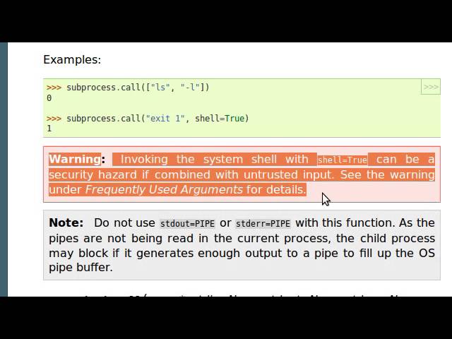 Python [subprocess] 01 Call