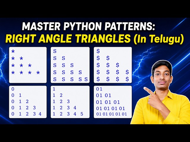 Master Python Patterns: Right-Angle Triangles