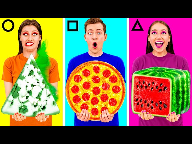 Desafío Formas Geométricas Alimentos | Trucos Divertidos de Comida PaRaRa Challenge