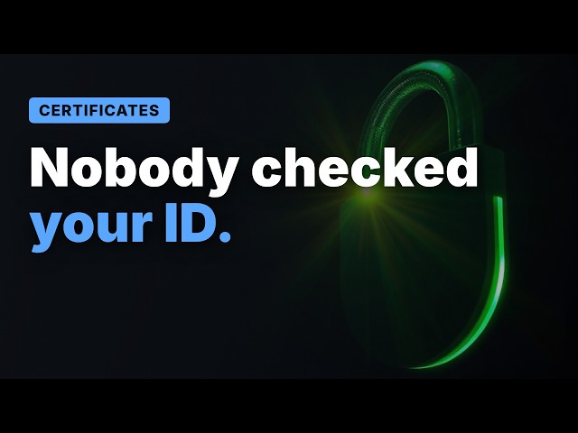 Nobody Checked Your ID. You Got the Certificate Anyway.