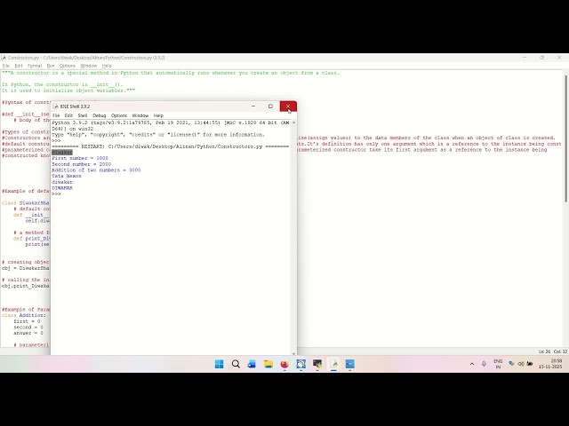 Python Constructor Tutorial for Beginners | Default & Parameterized Constructors