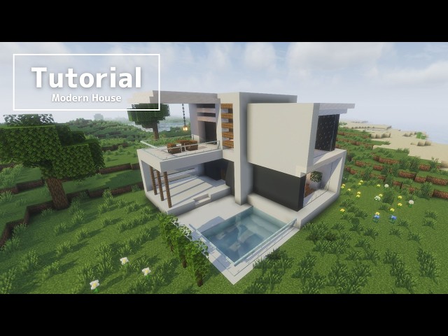 【Minecraft】How to build a Modern House | モダンな家の作り方【マインクラフト】Tutorial