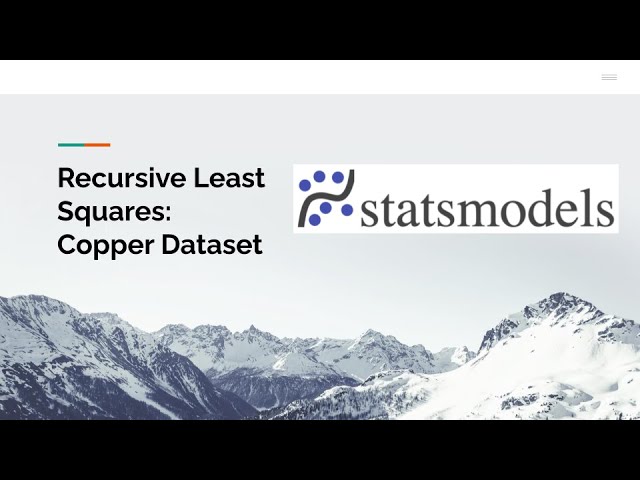 Recursive Least Squares using the Copper Dataset with statsmodels