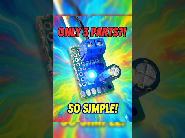The Simplest Flasher: 1 Transistor, 3 Components #electronics #diy #electronicsprojects