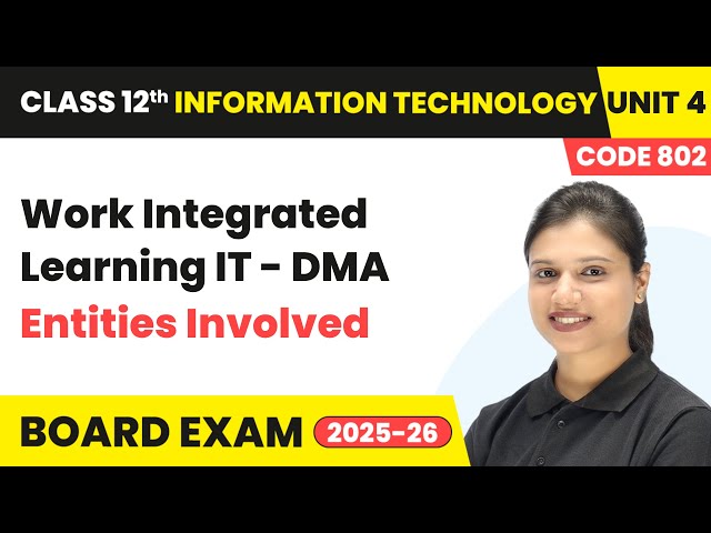 Chapter 4 5   Entities Involved   Work Integrated Learning IT   DMA  Class 12th Information Technolo