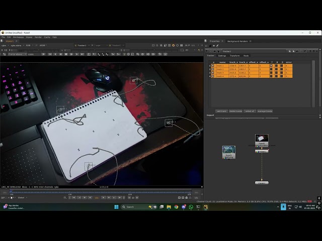 4 Point Tracking in Nuke