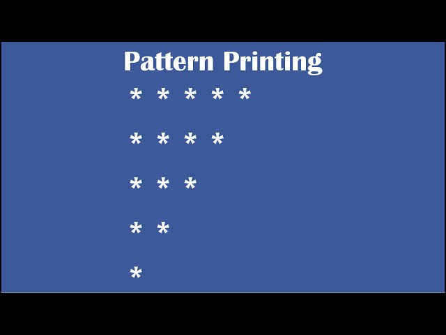 C Practical and Assignment Programs-Pattern Printing 2