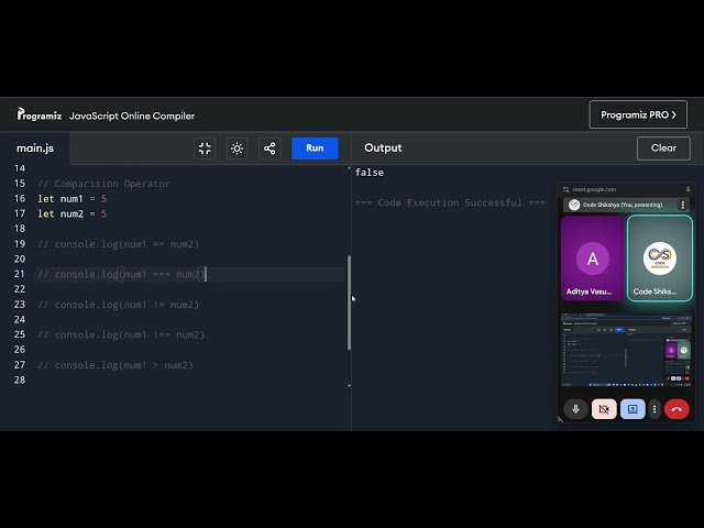 Operators in JavaScript
