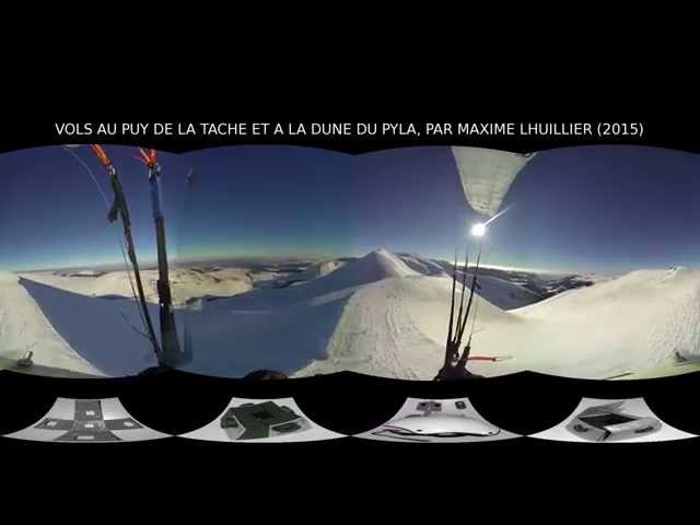 360 (interactive) video, paragliding at the pyla dune and puy de la tache