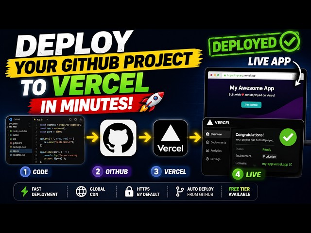Deploy Your GitHub Project to Vercel in Minutes 🚀 From Code to Live App