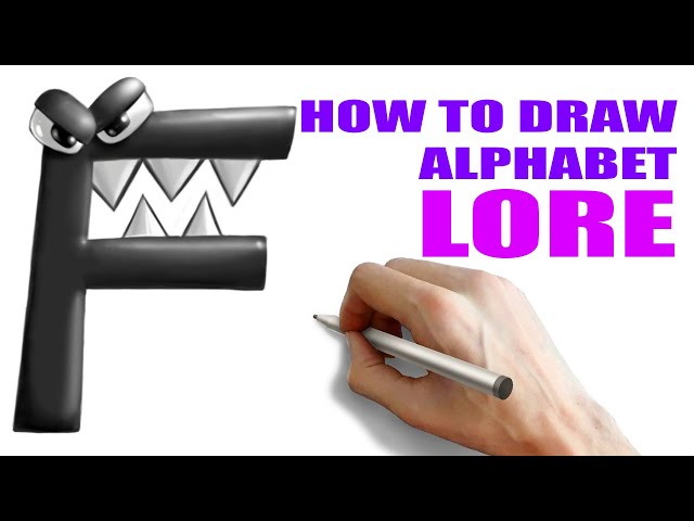 How to Draw Alphabet Lore #F | Cute Letter F Easy Step by Step