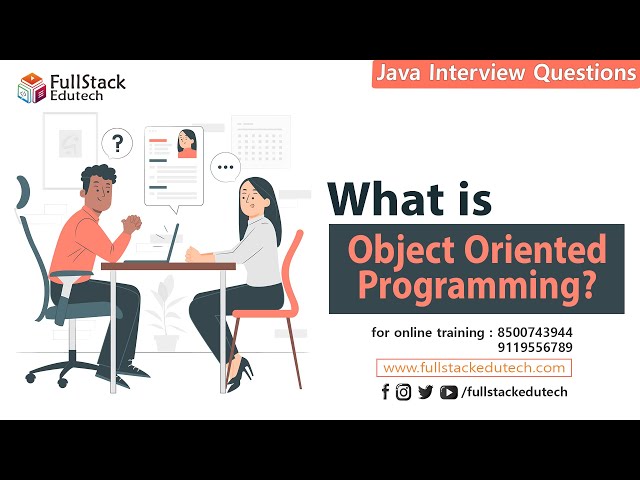 What is Object Oriented Programming Language ? | Java Interview Questions | Fullstack Edutech #java
