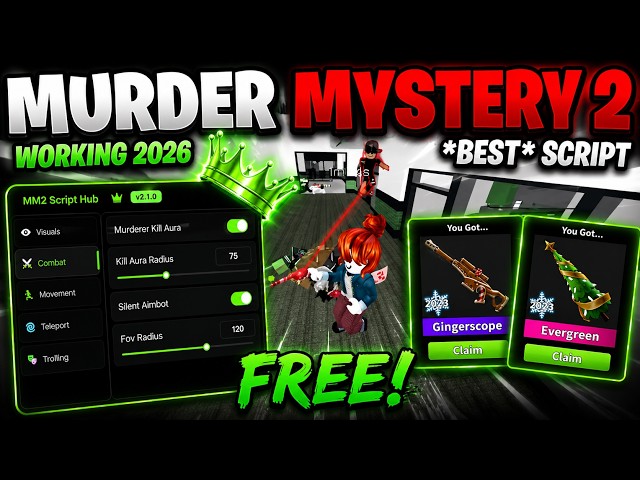 Undetected Roblox MM2 Script 2026 | Murder Mystery 2 - Auto Farm, Silent Aim, ESP & More