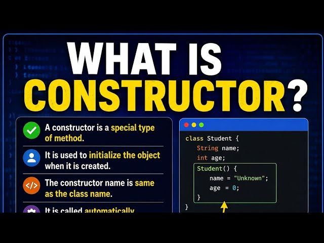 What is constructor basics in Java Full explanation in kannada #@SuccessStudio-m5h 