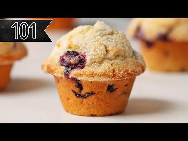 La mejor receta de muffins de arándanos (¡estilo panadería!)