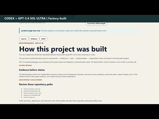 First Wrong Step: Deterministic Algebra Tutor | Codex + GPT-5.6 Sol Ultra